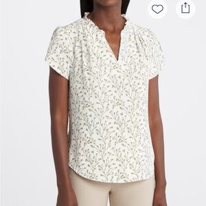 41 Hawthorn Floral Print White Blouse